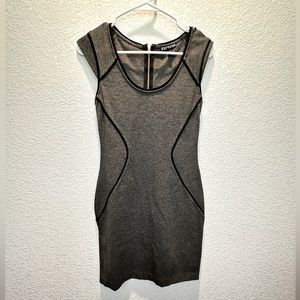 Express gray contoured dress